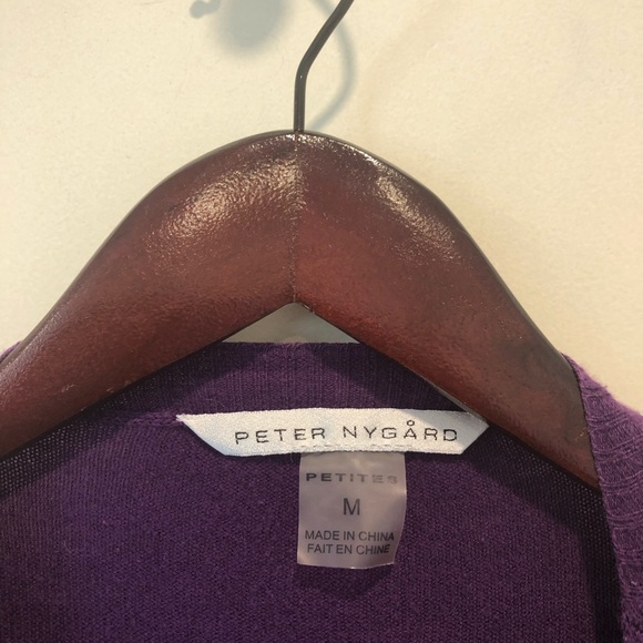 Purple Peter Nygard open cardigan - Picture 2 of 5